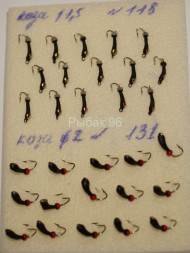 Мормышка вольфрамовая Коза 2 уралка с коронкой Медь 131