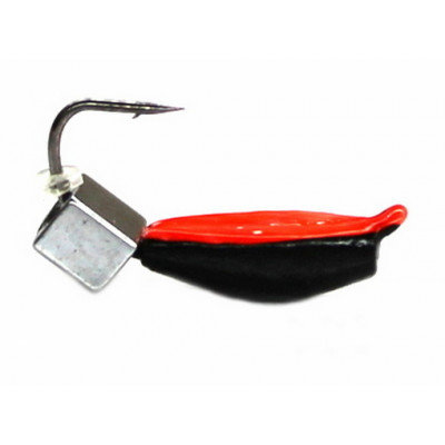 Мормышка вольфрамовая Рефлекс-М 3 Нимфа, Красное Брюшко + Куб Гематит Серебро 3*3мм 0,6гр 12 шт.