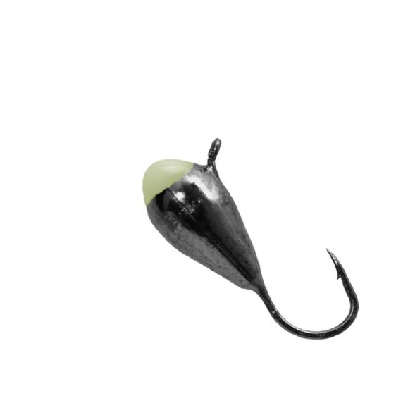 Мормышка вольфрамовая Lumicom Капля с ушком Ф4 черный никель с ф/к BNiP, цена за 1 шт.