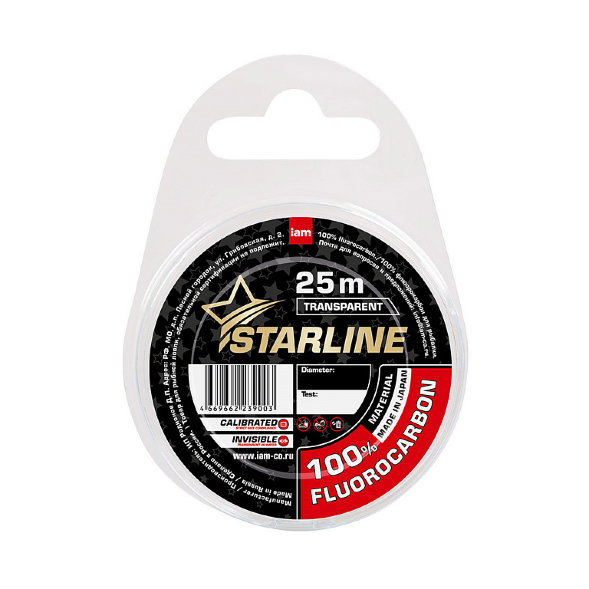 Леска IAM флюорокарбон 100% 25m Прозрачный d0.16