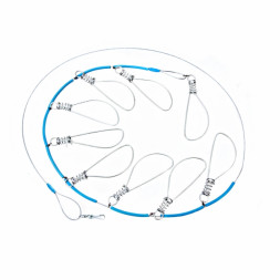 Кукан метал. трос 9-ти карабиновый Три кита