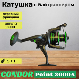 Катушка Condor Point 3000A, 6 подшипн., байтранер, запасная шпуля